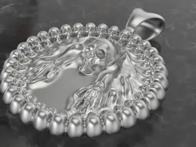 skull pendant  3D print model