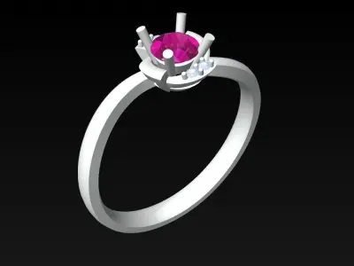 Diamond Ring - Womens Rings - N719821 3D print model