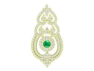 5831 Luxury Diamond Women Pendant  3D print model