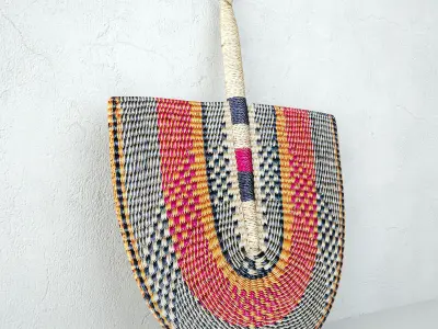 African Handwoven Fan 36 3D model