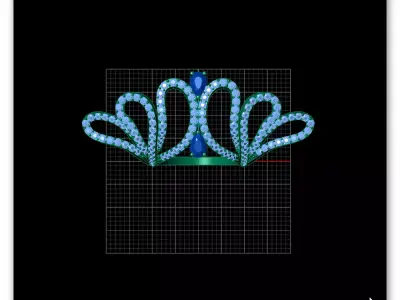 pear and round high jewelry ring 3D print model