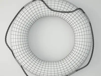 1950s Nautical Life Preserver 3D model