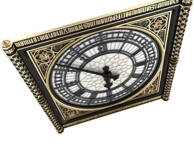 Big Classical Clock Luxury 3D model