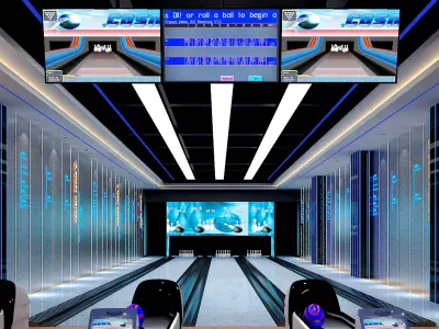 Bowling Pool  Low-poly 3D model
