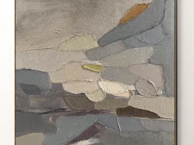 Plaster two square photo frames 50 Low-poly 3D model