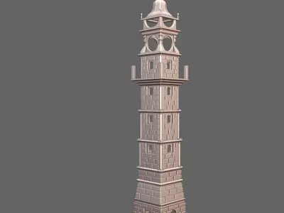 Turkiye Yozgat Clock Tower model  - yozgat saat kulesi model  Low-poly 3D model