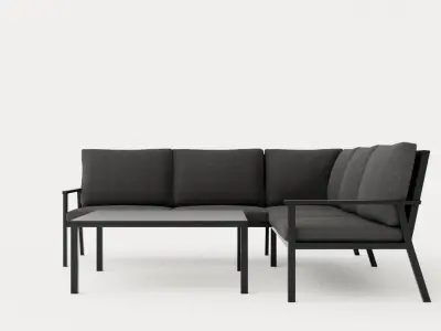 Rana sofa set Low-poly 3D model