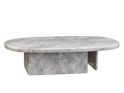 Modern Marble Coffee Table Low-poly 3D model