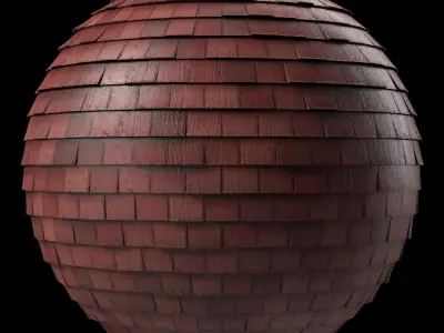 Roof Tile Materials 38- Wood Roofing By 3 color Pbr 4k Texture