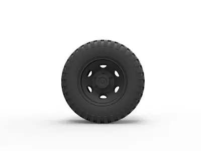 Double wheel from old truck 3D print model