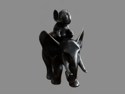 Baby Elephant Decoration Figurine 3D model