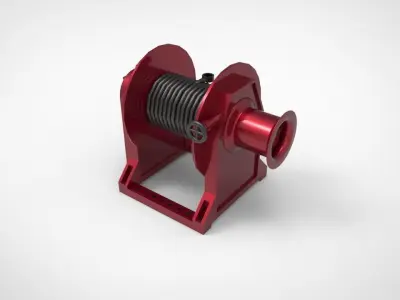 mooring winch ship 3D model