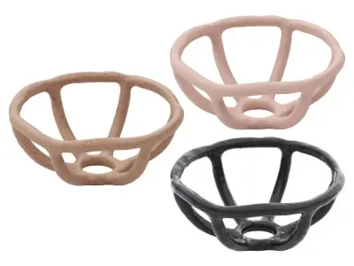 Nested clay bowl 3D model