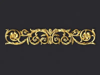 Central decor ornament for furniture 3D model 964