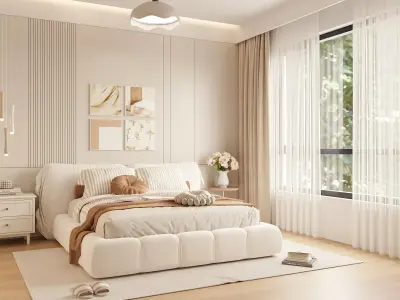 3D model of bedroom 3D model