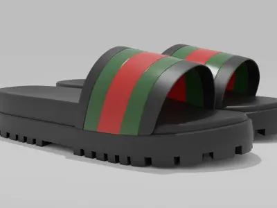 Slide Sandal 3d model  3D model