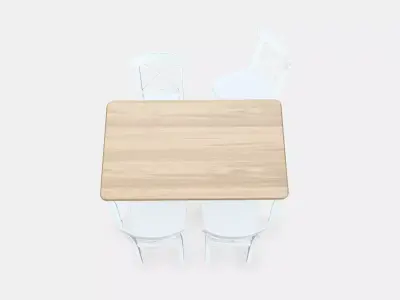 DANDERYD - INGOLF Table and 4 chairs 2 Low-poly 3D model