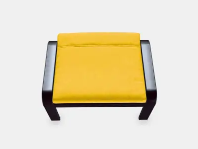 POANG Footstool 30 Low-poly 3D model