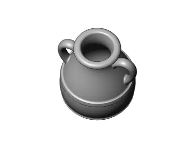 Stepped Greek vintage urn and vase 3D print model