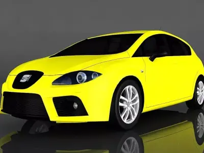 Seat Leon Cupra Low-poly 3D model