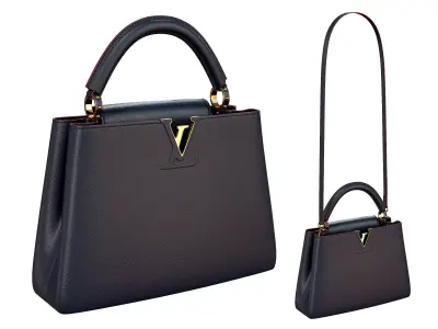 Louis Vuitton bag Capucines Blue Leather 3D model