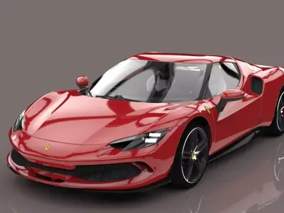 FERRARI 296GTB  Low-poly 3D model