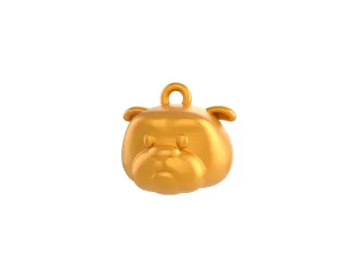 Print001 Bulldog Head Pendant 3D print model
