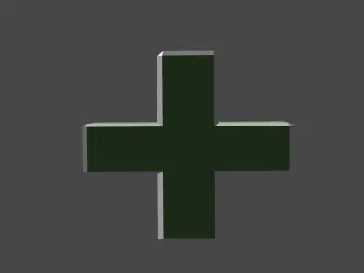 Health Icon 3D model low poly Low-poly 3D model