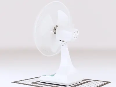 Oscillating Office Desk Fan 3D model