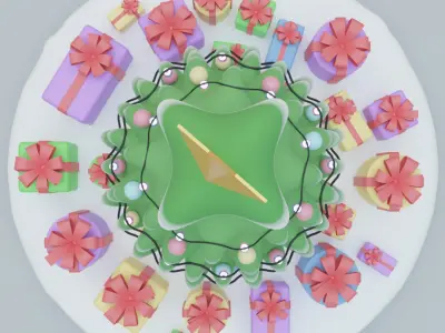 Gingerbread cristmas tree 3D model for cristmas 3D model