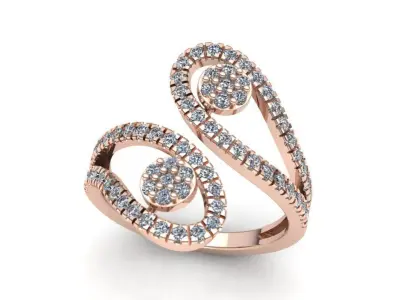 Solitaire ring design 3D print model