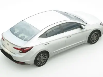 Huyndai Elantra 2019 Low-poly 3D model