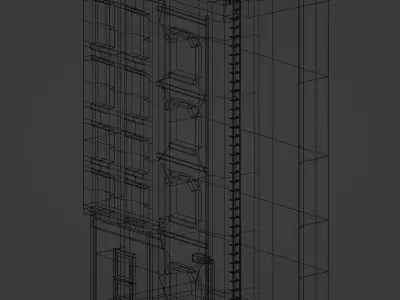 Low poly city building Game-ready Free low-poly 3D model