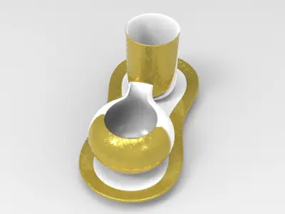 Kopl Milk Set Low-poly 3D model