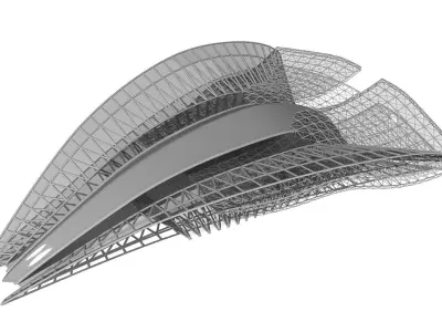 0004 - Parametric Shaded Station Structure 3D model