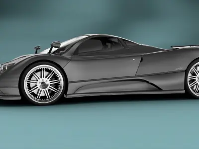 Pagani Zonda F RIGGED 3D model