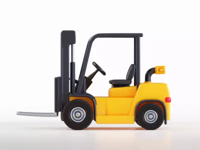 Forklift Truck Low-poly 3D model