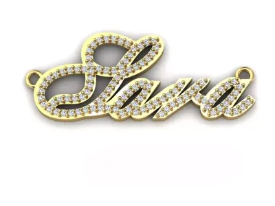 Sara name pendant 3D print model
