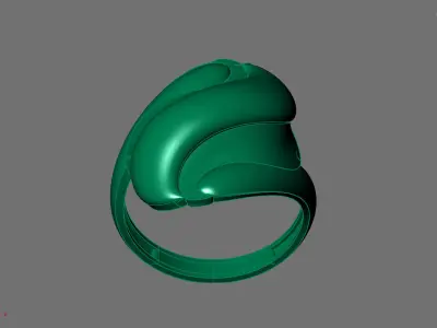 Women Ring Plain Ring Ready STL 3DM Models Womens Rings 3D print model 13