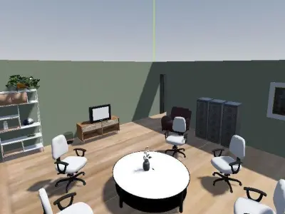 Police Station Low-poly 3D model