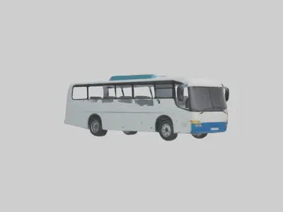 Airport Bus Model 1 Low-poly 3D model