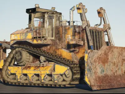 ZBL BullDozer v1 Low-poly 3D model