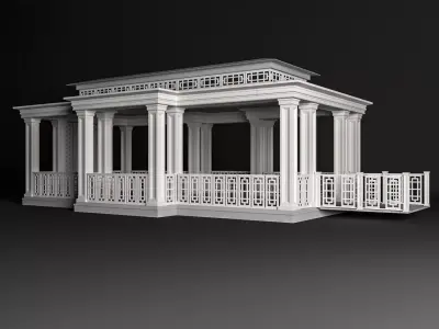 classical-style architectural gazeb 3D model