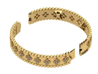 luxury inspired bangle 3D print model