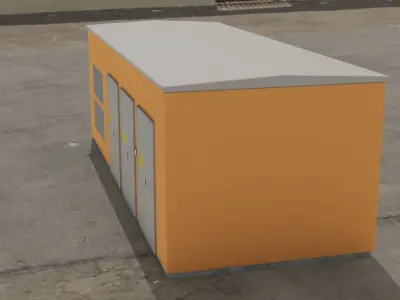 Electric cabin Low-poly 3D model