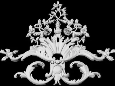 Central decor ornament for furniture 3D model 377