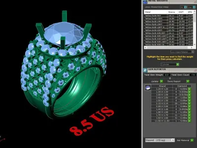 Luxury Men Rings Designs 5MR020 3D print model