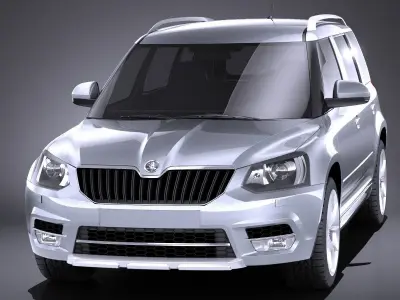 Skoda Yeti 2016 VRAY 3D model