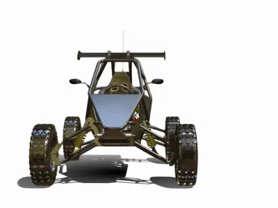 buggy 4x4  Low-poly 3D model