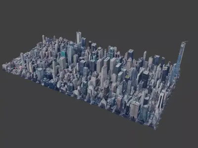Low Poly New York Free 3D model